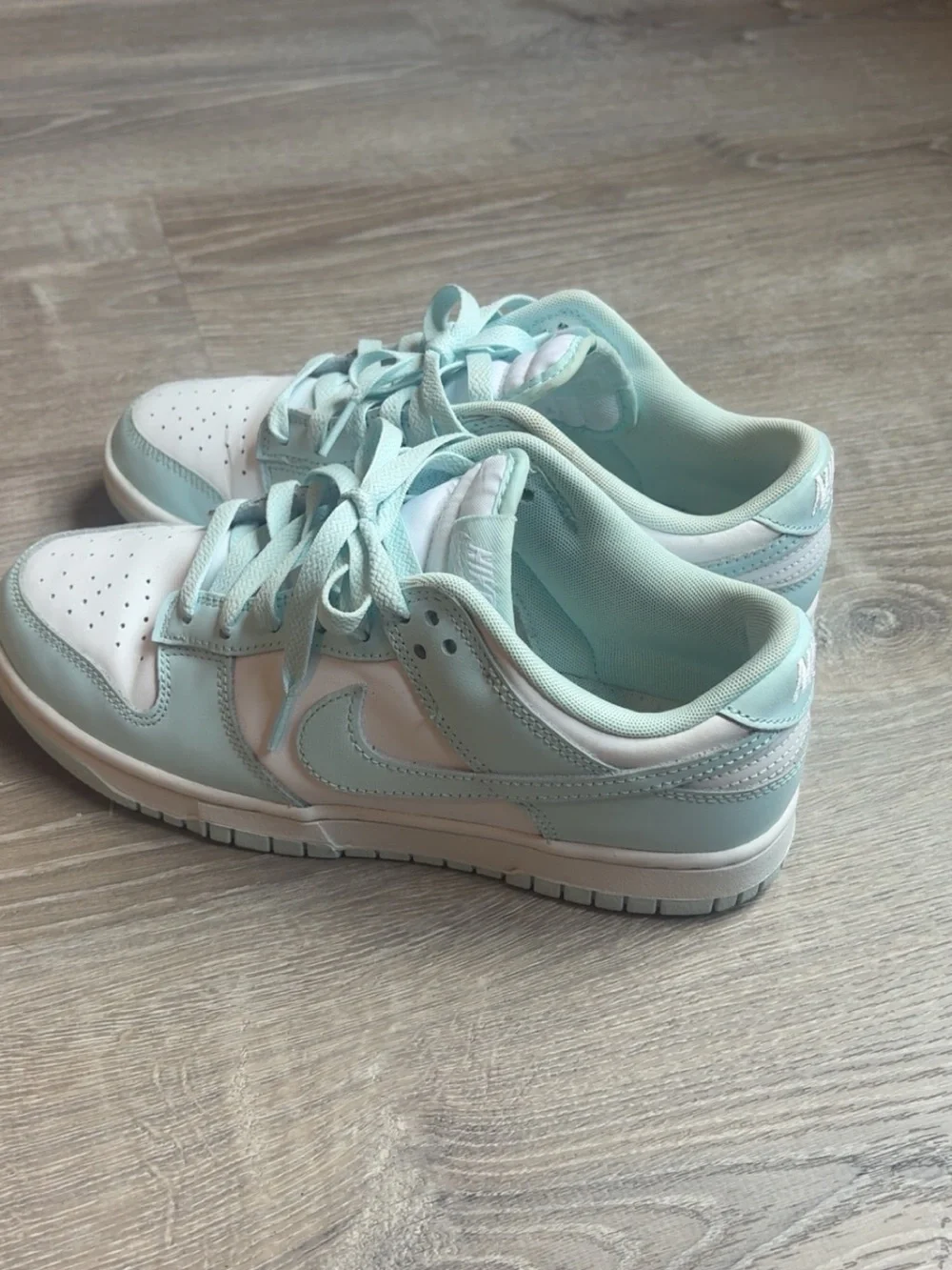 Nike  dunks Kids Low-Top Sneakers in Mint Blue and White